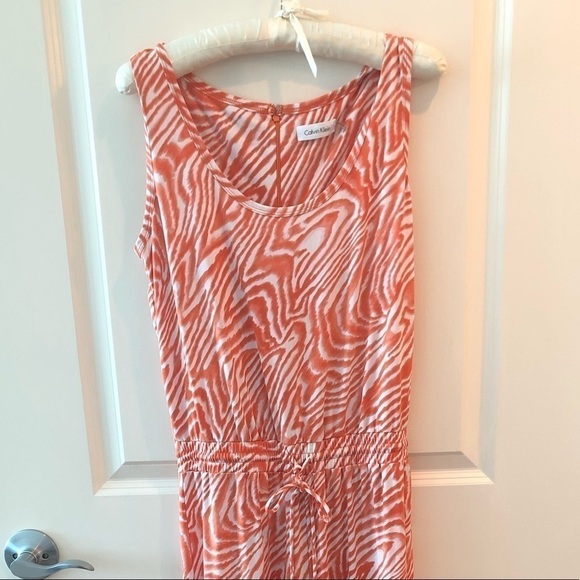 Calvin Klein Women’s Orange Printed Swirl Jumpsuit - Picture 3 of 16